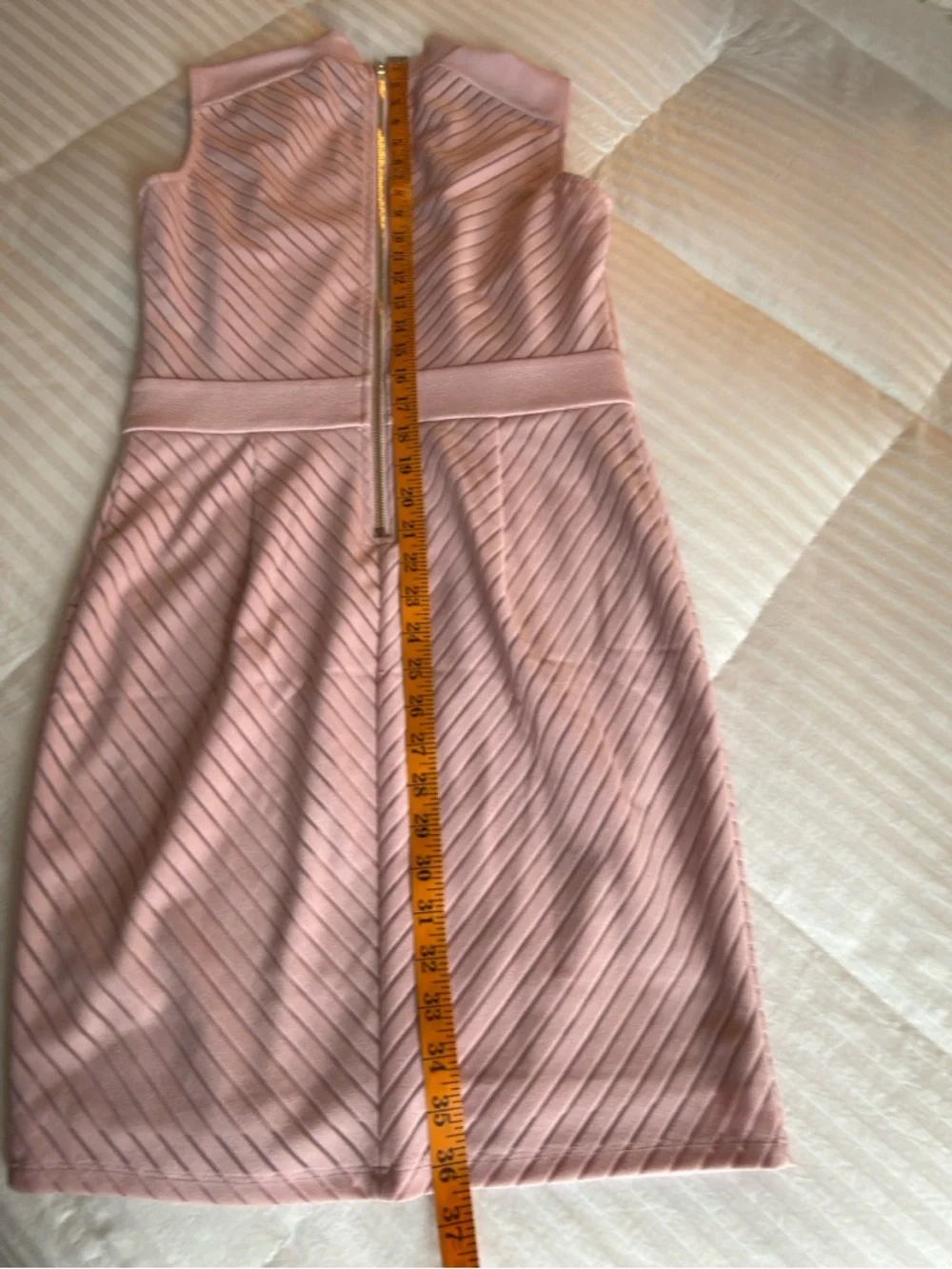 Guess Sleeveless Midi Dress - White & Dusty Rose Fit Small* - Picture 6 of 10